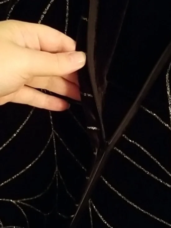 Modcloth x Collectif Spiderweb Dress Goth Punk Velvet Stretch - Picture 4 of 8